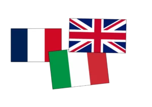 drapeau français anglais italien